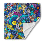 Abstract Cartoon Galaxy Space Print Silk Bandana