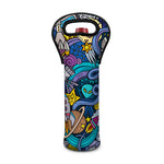 Abstract Cartoon Galaxy Space Print Single Neoprene Wine Tote