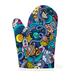 Abstract Cartoon Galaxy Space Print Single Oven Mitt