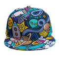 Abstract Cartoon Galaxy Space Print Snapback Cap