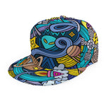 Abstract Cartoon Galaxy Space Print Snapback Cap