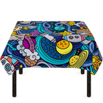 Abstract Cartoon Galaxy Space Print Tablecloth