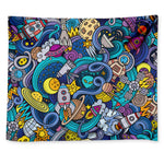 Abstract Cartoon Galaxy Space Print Tapestry