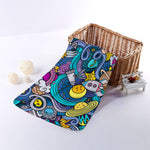 Abstract Cartoon Galaxy Space Print Towel