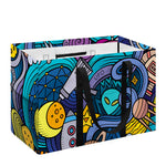Abstract Cartoon Galaxy Space Print Utility Tote Bag