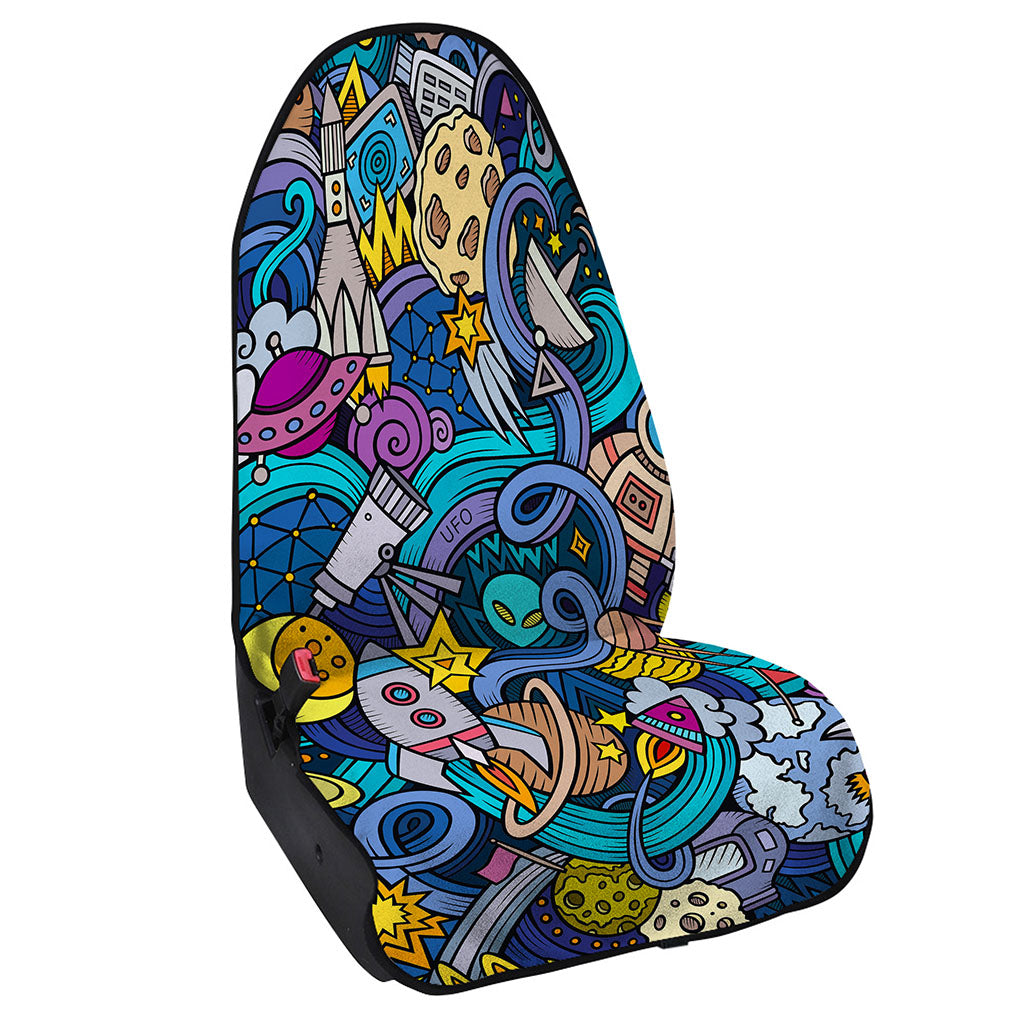 Abstract Cartoon Galaxy Space Print Waterproof Car Seat Cover