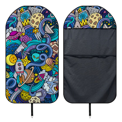 Abstract Cartoon Galaxy Space Print Waterproof Car Seat Cover