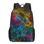 Abstract Colorful Galaxy Space Print 17 Inch Backpack