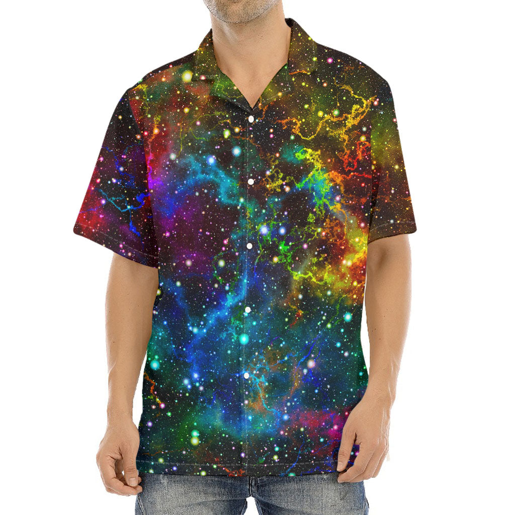 Abstract Colorful Galaxy Space Print Aloha Shirt