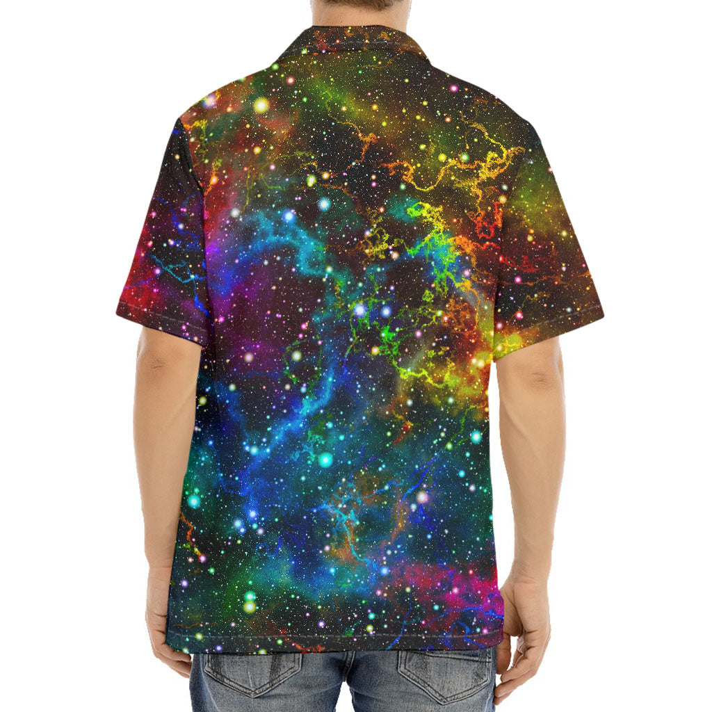 Abstract Colorful Galaxy Space Print Aloha Shirt
