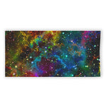 Abstract Colorful Galaxy Space Print Beach Towel