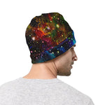 Abstract Colorful Galaxy Space Print Beanie