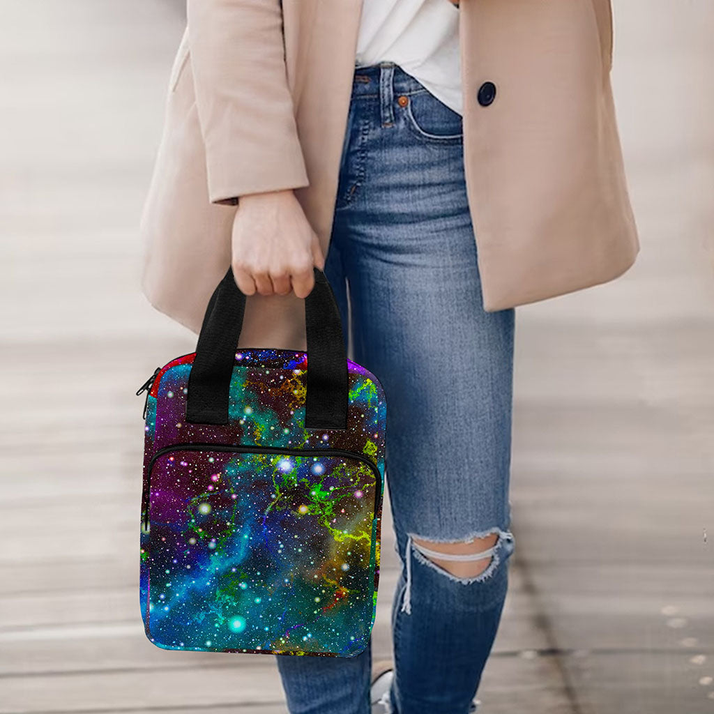 Abstract Colorful Galaxy Space Print Bible Tote Bag