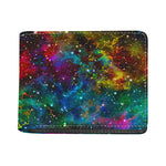 Abstract Colorful Galaxy Space Print Bifold Wallet