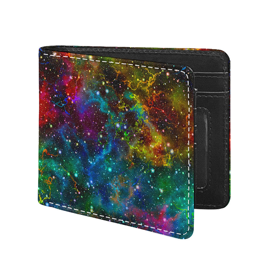 Abstract Colorful Galaxy Space Print Bifold Wallet