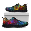 Abstract Colorful Galaxy Space Print Black Running Shoes