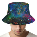 Abstract Colorful Galaxy Space Print Bucket Hat