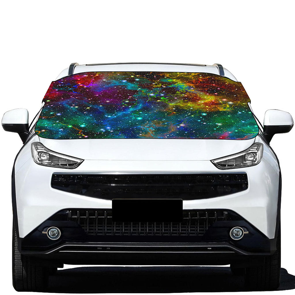Abstract Colorful Galaxy Space Print Car Windshield Snow Cover