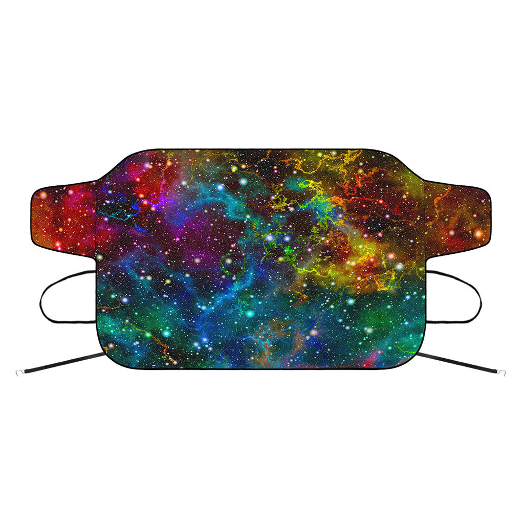 Abstract Colorful Galaxy Space Print Car Windshield Snow Cover