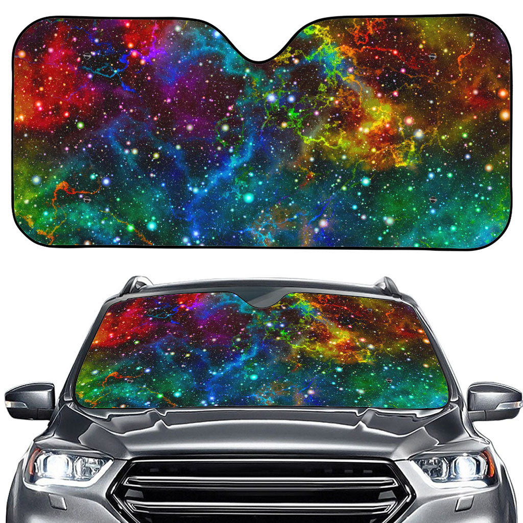 Abstract Colorful Galaxy Space Print Car Windshield Sun Shade