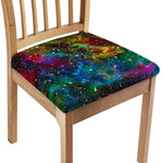 Abstract Colorful Galaxy Space Print Chair Cushion Cover