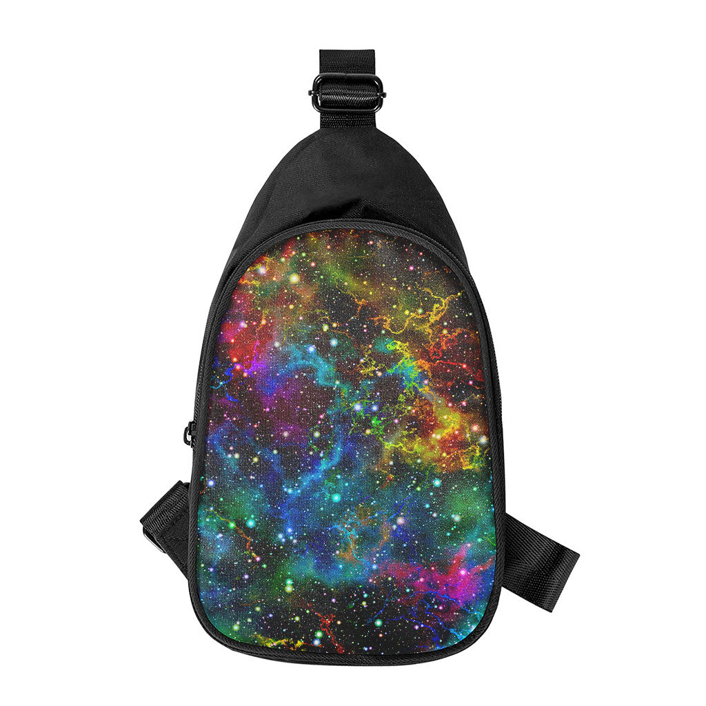 Abstract Colorful Galaxy Space Print Chest Bag