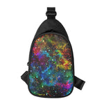 Abstract Colorful Galaxy Space Print Chest Bag