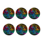 Abstract Colorful Galaxy Space Print Coaster Set