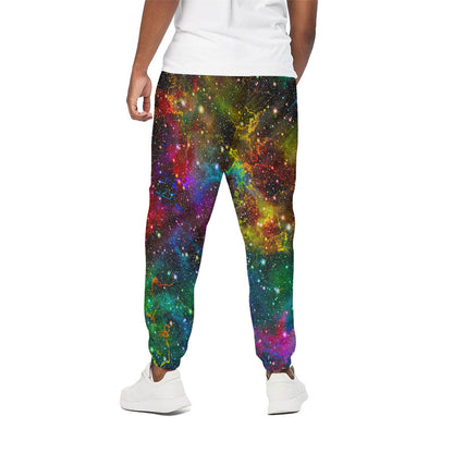 Abstract Colorful Galaxy Space Print Cotton Pants