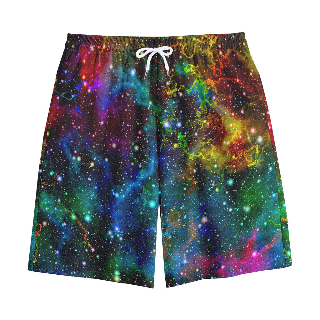 Abstract Colorful Galaxy Space Print Cotton Shorts