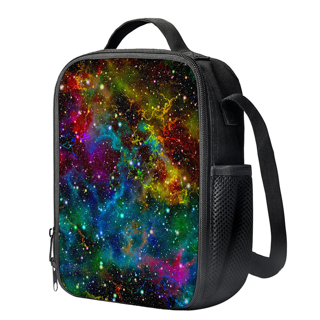 Abstract Colorful Galaxy Space Print Crossbody Lunch Bag
