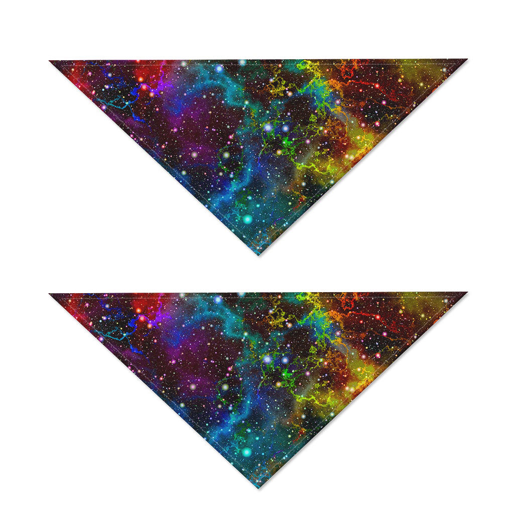 Abstract Colorful Galaxy Space Print Dog Bandana