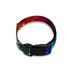 Abstract Colorful Galaxy Space Print Dog Collar