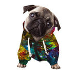 Abstract Colorful Galaxy Space Print Dog Zip Up Hoodie
