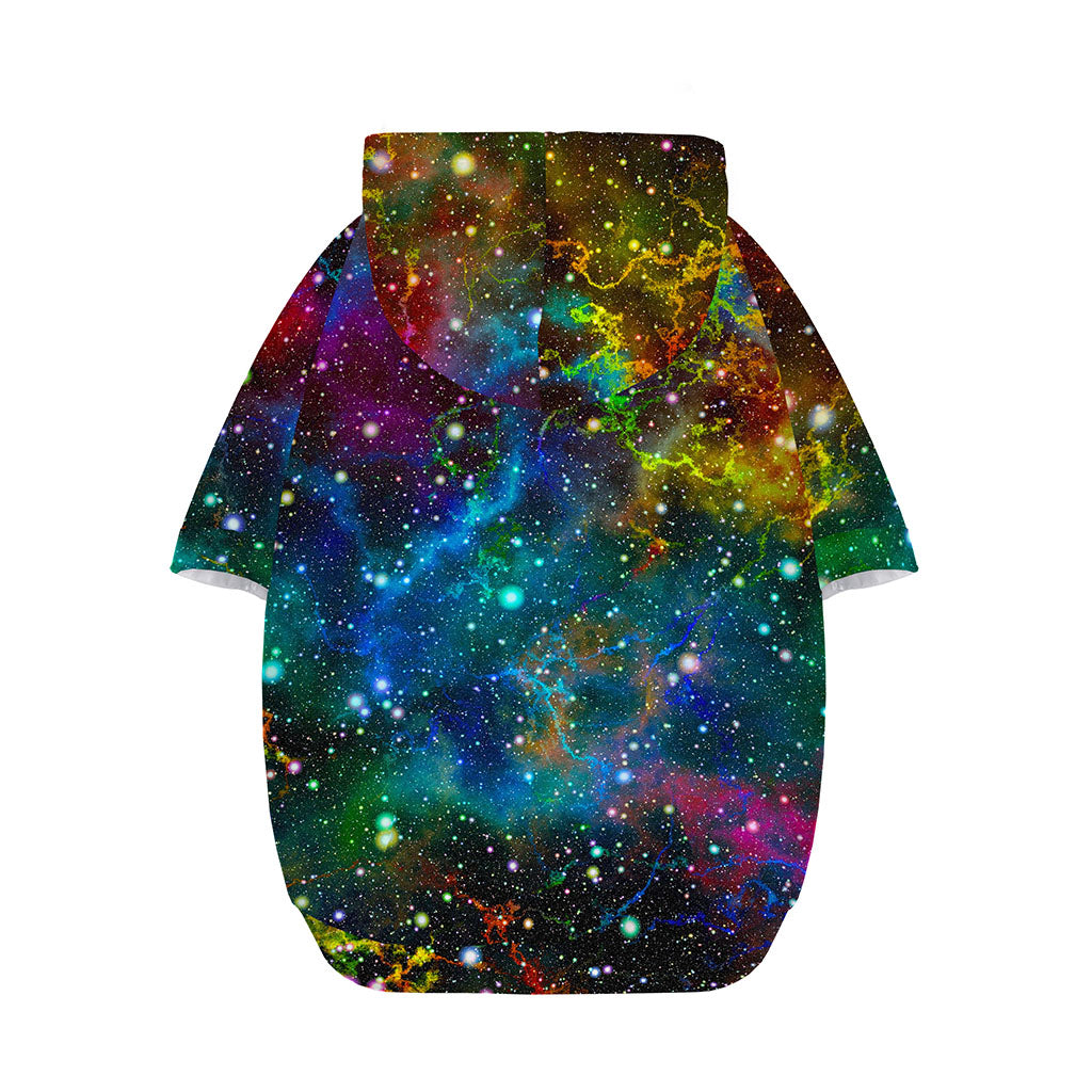 Abstract Colorful Galaxy Space Print Dog Zip Up Hoodie