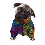Abstract Colorful Galaxy Space Print Dog Zip Up Jacket