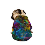 Abstract Colorful Galaxy Space Print Dog Zip Up Jacket