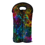 Abstract Colorful Galaxy Space Print Double Neoprene Wine Tote