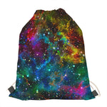 Abstract Colorful Galaxy Space Print Drawstring Bag