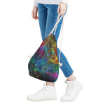 Abstract Colorful Galaxy Space Print Drawstring Bag