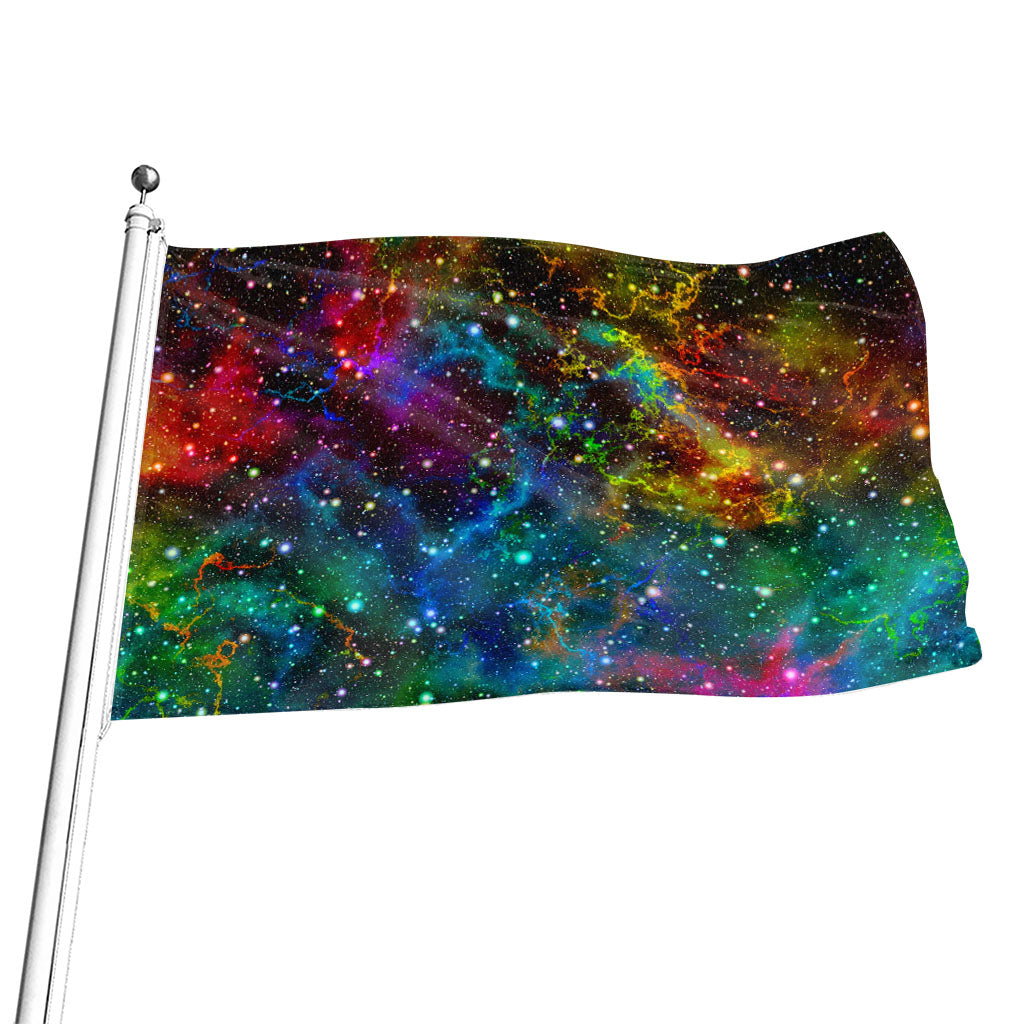 Abstract Colorful Galaxy Space Print Flag