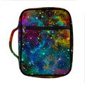 Abstract Colorful Galaxy Space Print Front Pocket Bible Bag