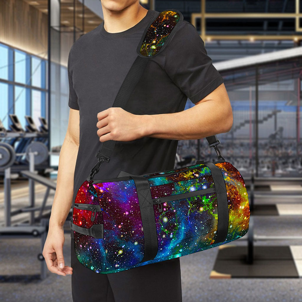 Abstract Colorful Galaxy Space Print Gym Bag
