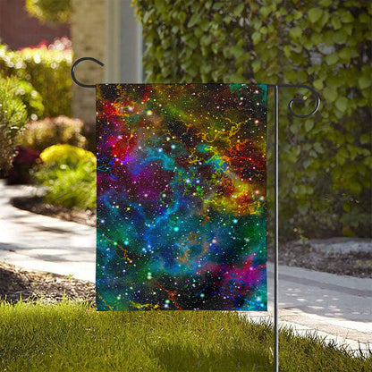 Abstract Colorful Galaxy Space Print House Flag