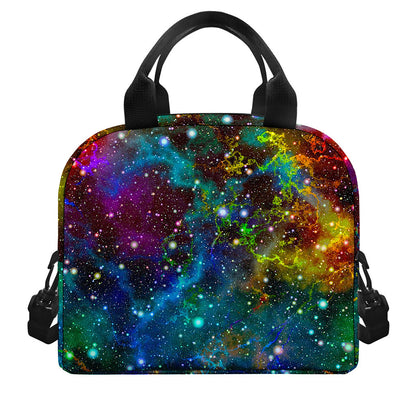 Abstract Colorful Galaxy Space Print Insulated Lunch Bag