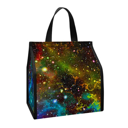 Abstract Colorful Galaxy Space Print Insulated Lunch Tote