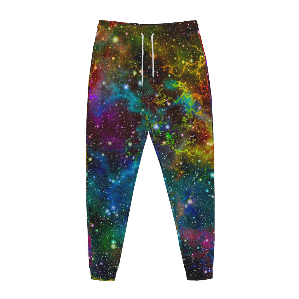 Abstract Colorful Galaxy Space Print Jogger Pants