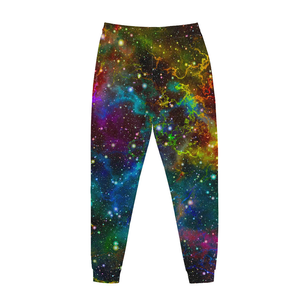 Abstract Colorful Galaxy Space Print Jogger Pants