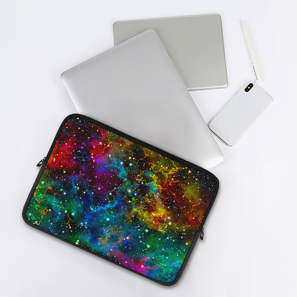 Abstract Colorful Galaxy Space Print Laptop Sleeve