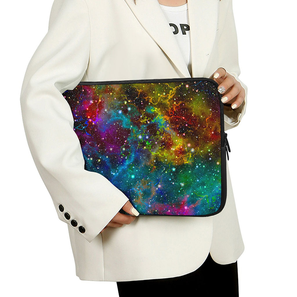 Abstract Colorful Galaxy Space Print Laptop Sleeve